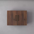 Pensile da cucina Homez da 79,9 cm L x 30 cm P x 60 cm A in noce con ripiani regolabili