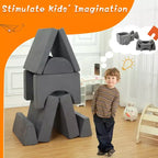 8 divani modulari per bambini, divano da terra per bambini e bambine, divano letto convertibile con fodera lavabile in lavatrice, divano multifunzionale per il gioco