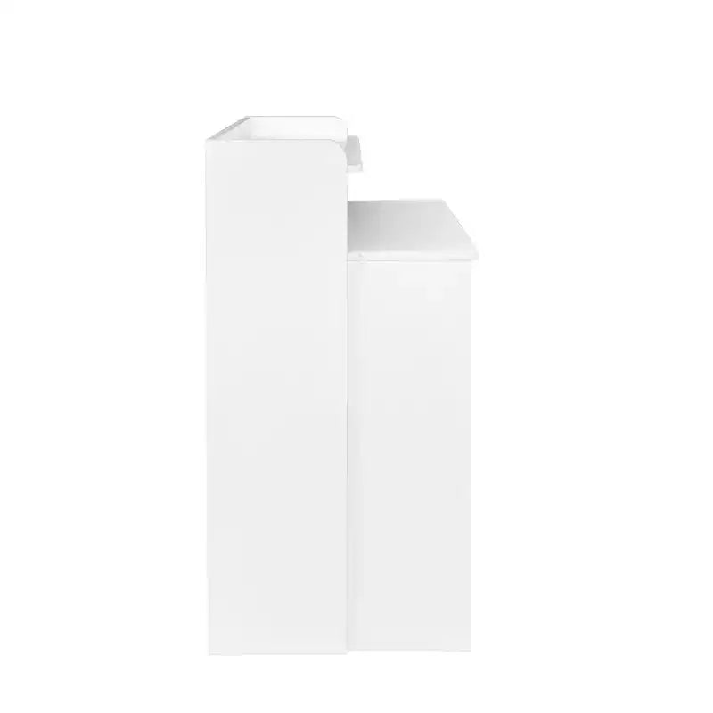 Tavolo da pranzo moderno allungabile in noce con vano portaoggetti, facile montaggio, design rettangolare.