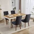 MAYEERTY Sedie da pranzo moderne - Cuscino in ciniglia a doppio strato, gambe curve in legno massello, schienale medio, set da 2