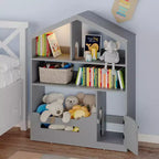 Libreria per bambini con luce, libreria a forma di casa delle bambole con sensore di movimento