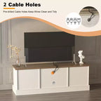 Mobile TV in stile rustico con armadietto contenitore, moderno mobile console con venature del legno effetto rustico, adatto per soggiorni e uffici domestici.