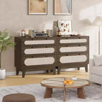 Comodino a tre cassetti, comodino sottile in legno stile Modern Farmhouse con tre cassetti, per camera da letto o soggiorno
