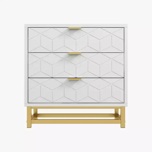 3 Drawer Dresser for Bedroom, Wood DresserChest of Drawers, for Living Room, Hallway,