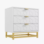 Cassettiera a 3 Cassetti per Camera da Letto, Cassettiera in Legno, per Soggiorno, Ingresso,