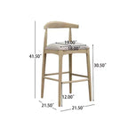 Sgabelli da bar imbottiti Christopher Knight Home Nyra in legno di gomma in stile Mid-Century Modern (set da 2)
