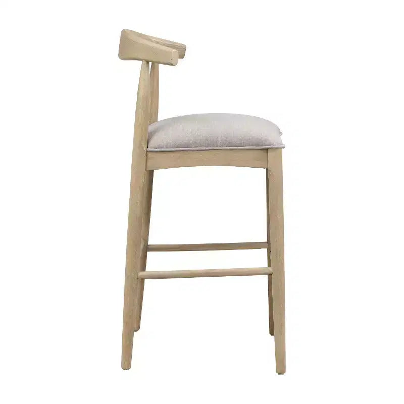 Sgabelli da bar imbottiti Christopher Knight Home Nyra in legno di gomma in stile Mid-Century Modern (set da 2)