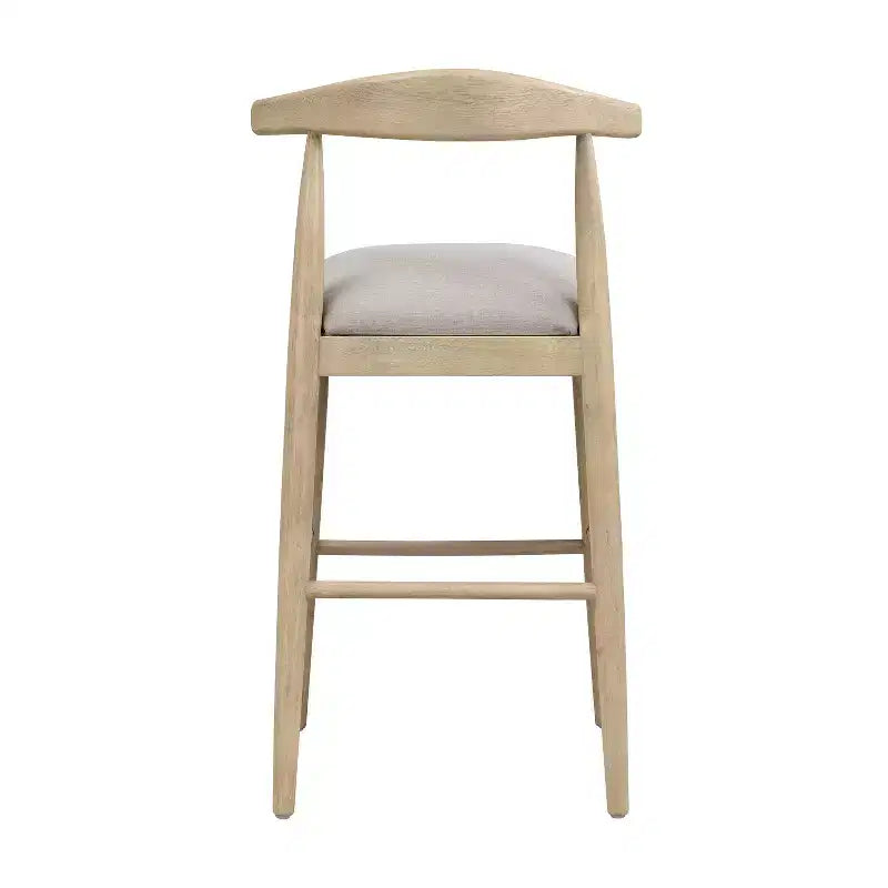 Sgabelli da bar imbottiti Christopher Knight Home Nyra in legno di gomma in stile Mid-Century Modern (set da 2)