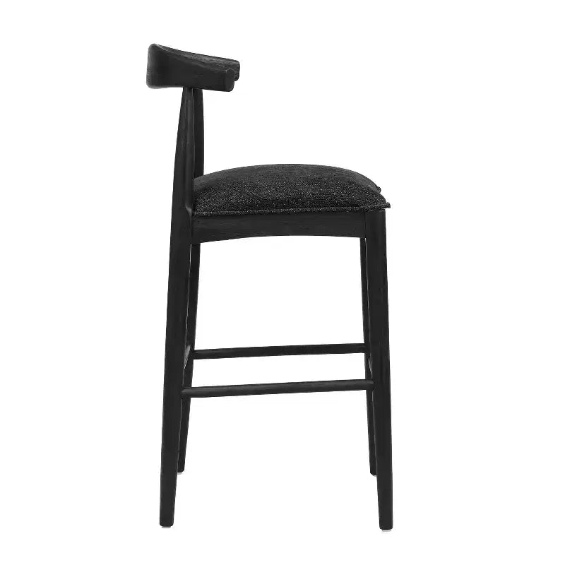 Sgabelli da bar imbottiti Christopher Knight Home Nyra in legno di gomma in stile Mid-Century Modern (set da 2)