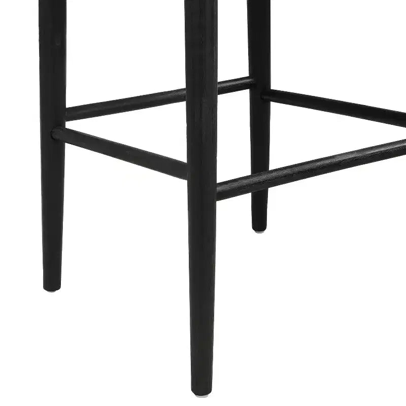Sgabelli da bar imbottiti Christopher Knight Home Nyra in legno di gomma in stile Mid-Century Modern (set da 2)