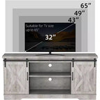 Mobile TV, porta TV da 58 pollici per TV da 65 pollici, mobile TV con ante scorrevoli in stile rustico, consolle multimediale industriale, credenza portaoggetti per soggiorno