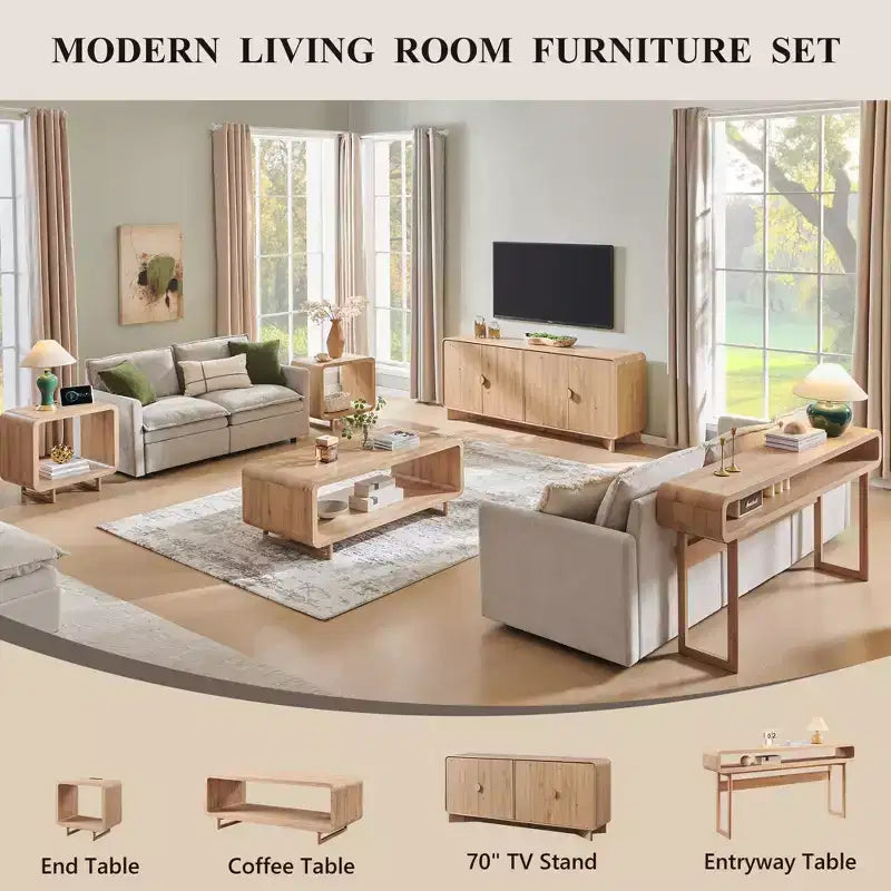 Tavolino con Stazione di Ricarica, Comodino in Legno da 60 cm con Ripiano Aperto, Tavolino Moderno per Soggiorno, Camera da Letto
