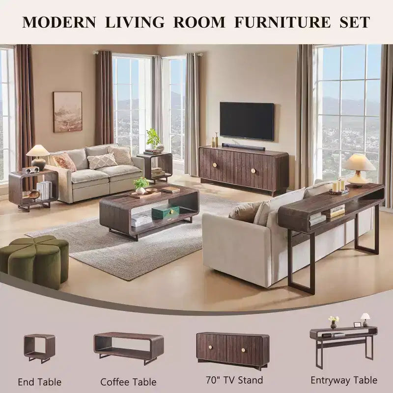 Tavolino con Stazione di Ricarica, Comodino in Legno da 60 cm con Ripiano Aperto, Tavolino Moderno per Soggiorno, Camera da Letto