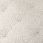 Pouf rotondo da 18 pollici con contenitore, poggiapiedi con coperchio in pile Teddy trapuntato a bottoni per soggiorno e corridoio
