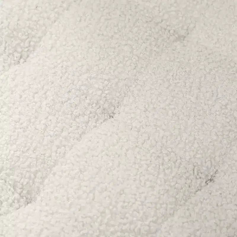 Pouf rotondo da 18 pollici con contenitore, poggiapiedi con coperchio in pile Teddy trapuntato a bottoni per soggiorno e corridoio
