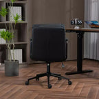 Sedia da ufficio MAYEERTY Mid-Back - in pelle PU, ergonomica, braccioli imbottiti, reclinabile a 40 gradi, girevole con rotelle