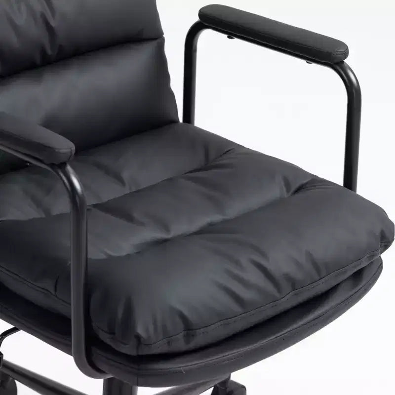 Sedia da ufficio MAYEERTY Mid-Back - in pelle PU, ergonomica, braccioli imbottiti, reclinabile a 40 gradi, girevole con rotelle
