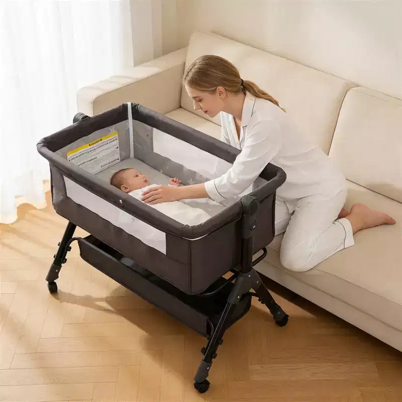 Kmaier Culla per neonati 3 in 1, culla da comodino, facile da montare e piegare, culla portatile