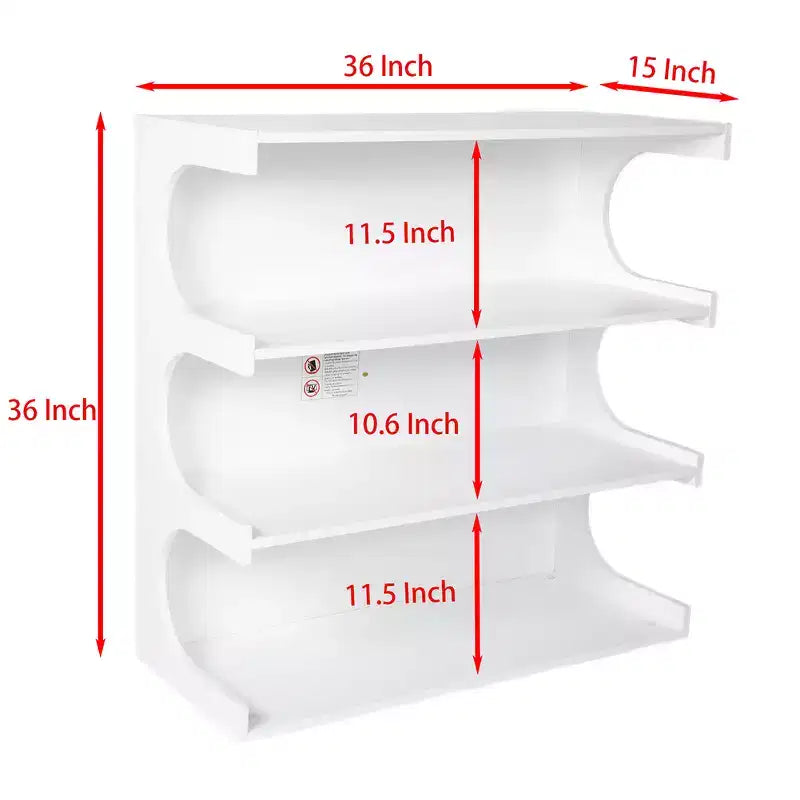 Libreria da pavimento a 4 ripiani in stile Mid-Century, scaffale aperto rustico e organizer per soggiorno, camera da letto o ufficio