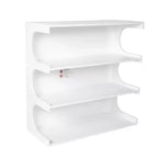 Libreria da pavimento a 4 ripiani in stile Mid-Century, scaffale aperto rustico e organizer per soggiorno, camera da letto o ufficio