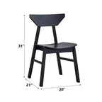 GDFStudio Ottilie, set da pranzo di 5 pezzi in legno con tavolo rettangolare e 4 sedie