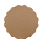 PexFix Specchio decorativo da parete moderno rustico, con cornice rotonda ondulata in legno massiccio, da 30", per camera da letto, bagno, soggiorno, ingresso, legno naturale