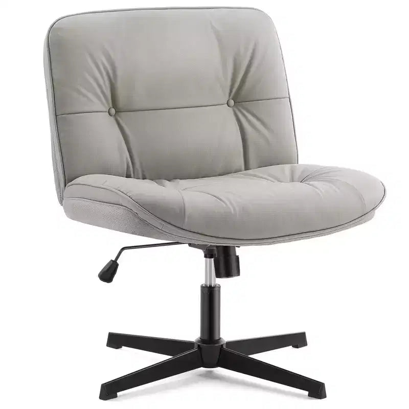 Sedia moderna Okak Criss Cross senza braccioli, sedia da ufficio con seduta extra-large, sedia girevole regolabile in altezza per studio, sala lettura