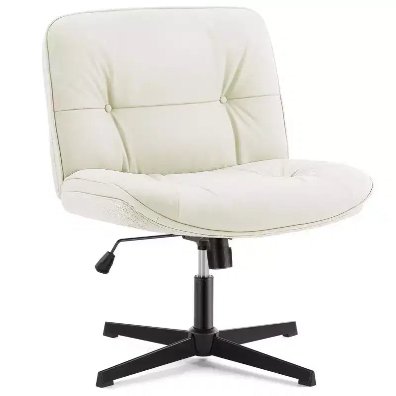 Sedia moderna Okak Criss Cross senza braccioli, sedia da ufficio con seduta extra-large, sedia girevole regolabile in altezza per studio, sala lettura