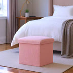 Poggiapiedi contenitore cubo Bouclé da 12