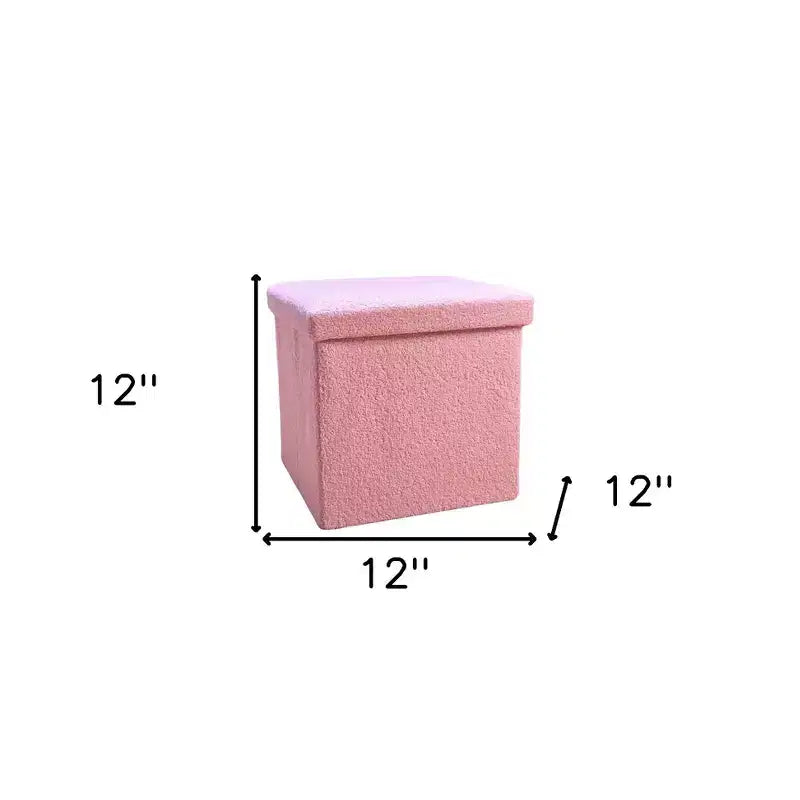 Poggiapiedi contenitore cubo Bouclé da 12