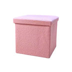 Poggiapiedi contenitore cubo Bouclé da 12