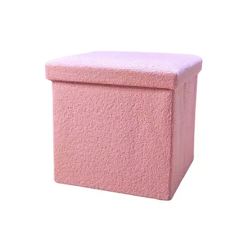 Poggiapiedi contenitore cubo Bouclé da 12