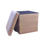 Poggiapiedi contenitore cubo Bouclé da 12