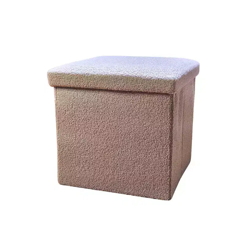 Poggiapiedi contenitore cubo Bouclé da 12