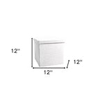 Poggiapiedi contenitore cubo Bouclé da 12