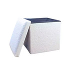 Poggiapiedi contenitore cubo Bouclé da 12
