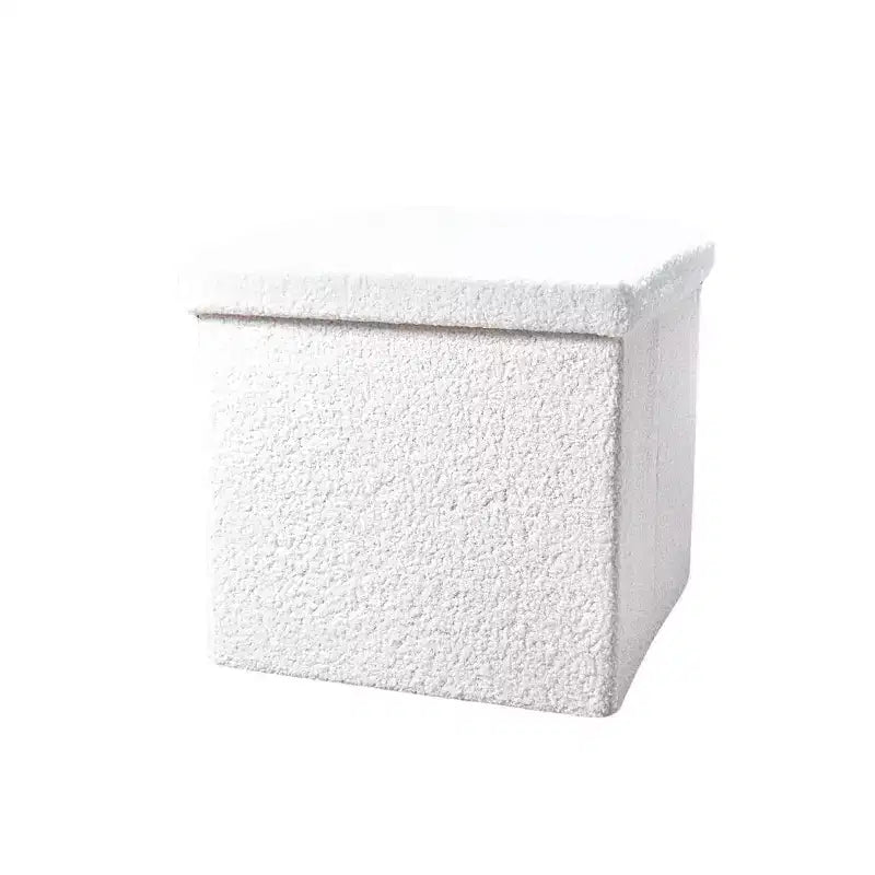 Poggiapiedi contenitore cubo Bouclé da 12