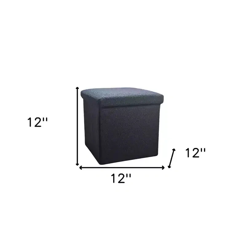 Poggiapiedi contenitore cubo Bouclé da 12