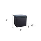Poggiapiedi contenitore cubo Bouclé da 12