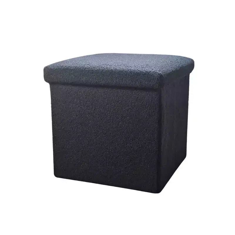 Poggiapiedi contenitore cubo Bouclé da 12