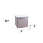 Poggiapiedi contenitore cubo Bouclé da 12