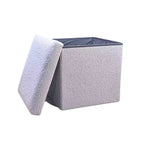 Poggiapiedi contenitore cubo Bouclé da 12