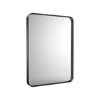 HomeRoots 39 Black Metal Floating Framed Bathroom Vanity Mirror