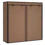Double-Row Shoe Rack Storage Cabinet, 9-Compartment Shoe Tower with Non-Woven Fabric Cover for Home Use, Suitable for Bedrooms and Hallways