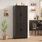 COZONY Tall Pantry Cabinet with Adjustable Shelves, 2 Doors, Freestanding Storage Organizer for Kitchen, Dining Room, Basement