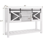 Tavolo Consolle da 46" con Ripiano Aperto, Tavolo d'Ingresso Moderno in Legno a 2 Livelli, Tavolino da Divano Dietro al Divano per Soggiorno, Corridoio, Ingresso