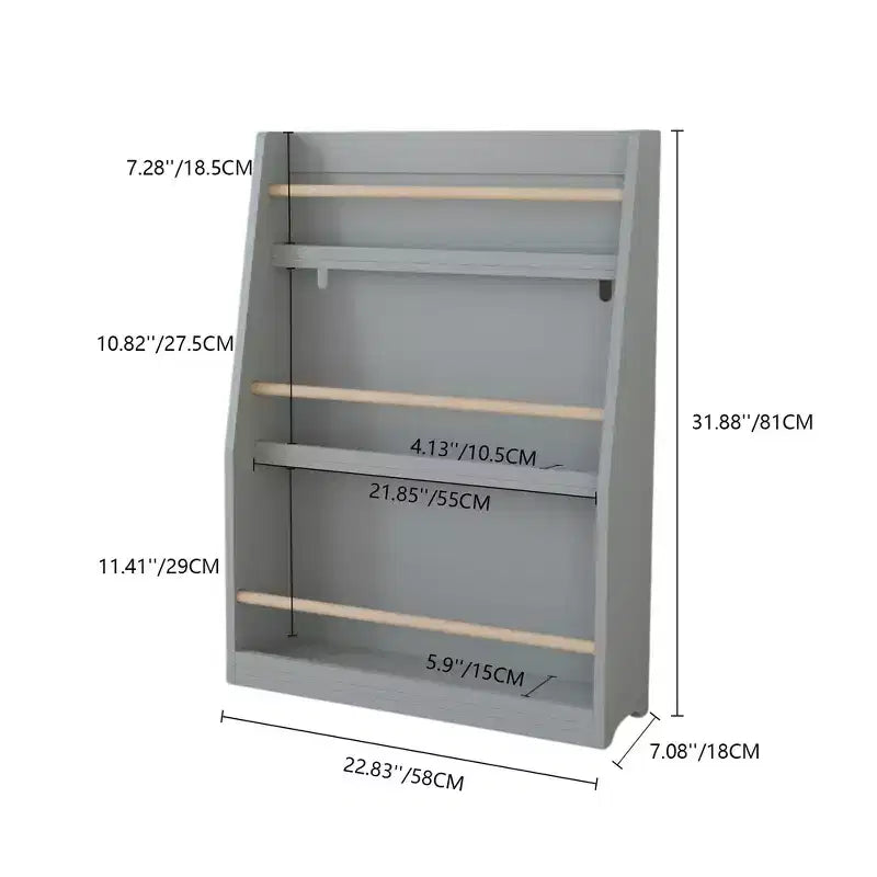 Libreria per bambini a 3 ripiani Whisen, scaffale per libri per bambini, aiuta a mantenere ordinate camere da letto, sale giochi e aule