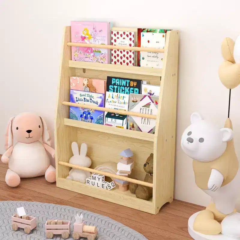 Libreria per bambini a 3 ripiani Whisen, scaffale per libri per bambini, aiuta a mantenere ordinate camere da letto, sale giochi e aule