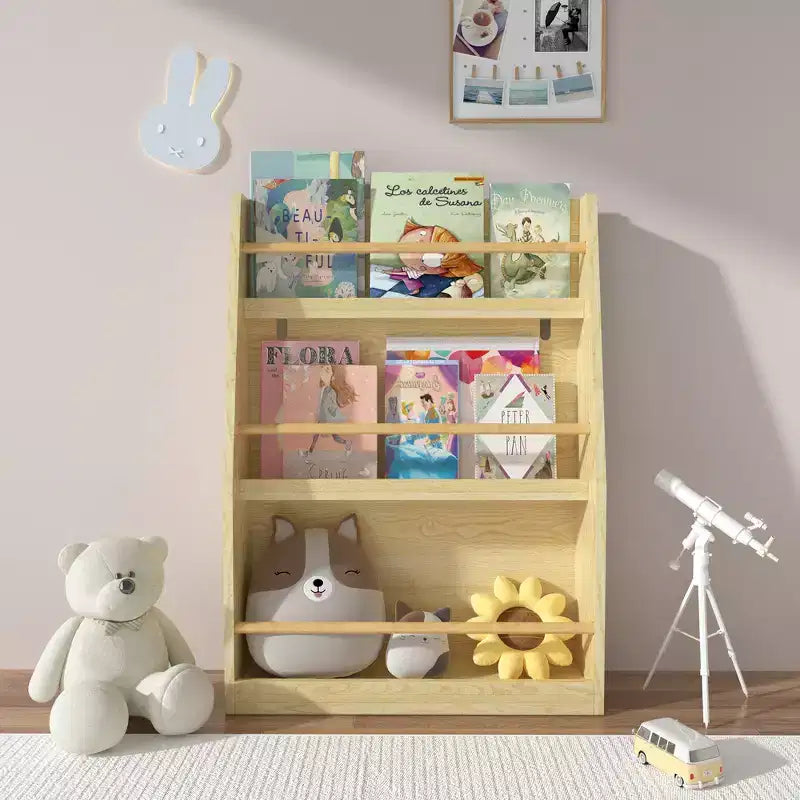 Libreria per bambini a 3 ripiani Whisen, scaffale per libri per bambini, aiuta a mantenere ordinate camere da letto, sale giochi e aule
