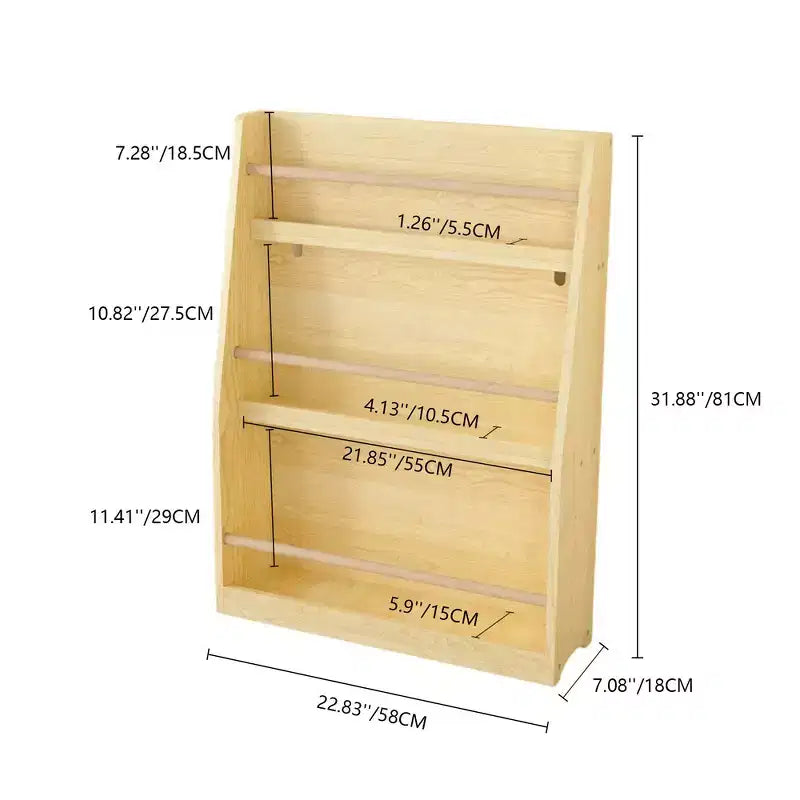 Libreria per bambini a 3 ripiani Whisen, scaffale per libri per bambini, aiuta a mantenere ordinate camere da letto, sale giochi e aule